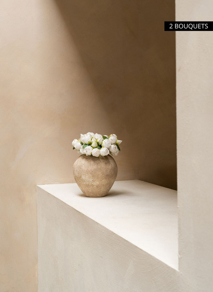 Mini Roses Bouquet - Blanc (20 Roses)