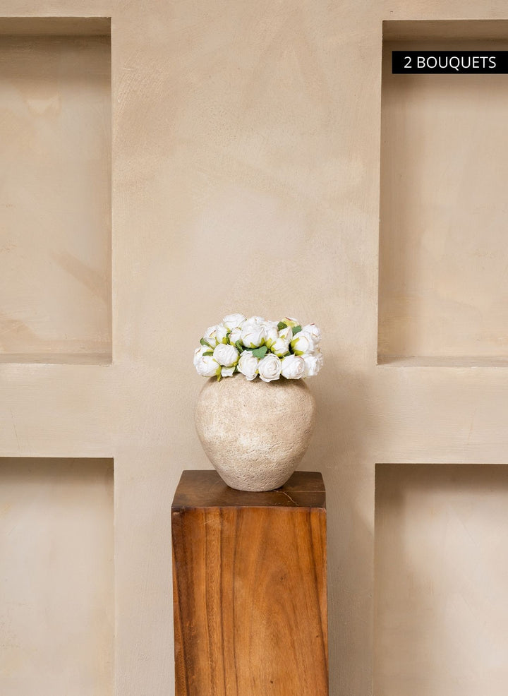 Mini Roses Bouquet - Blanc (20 Roses)