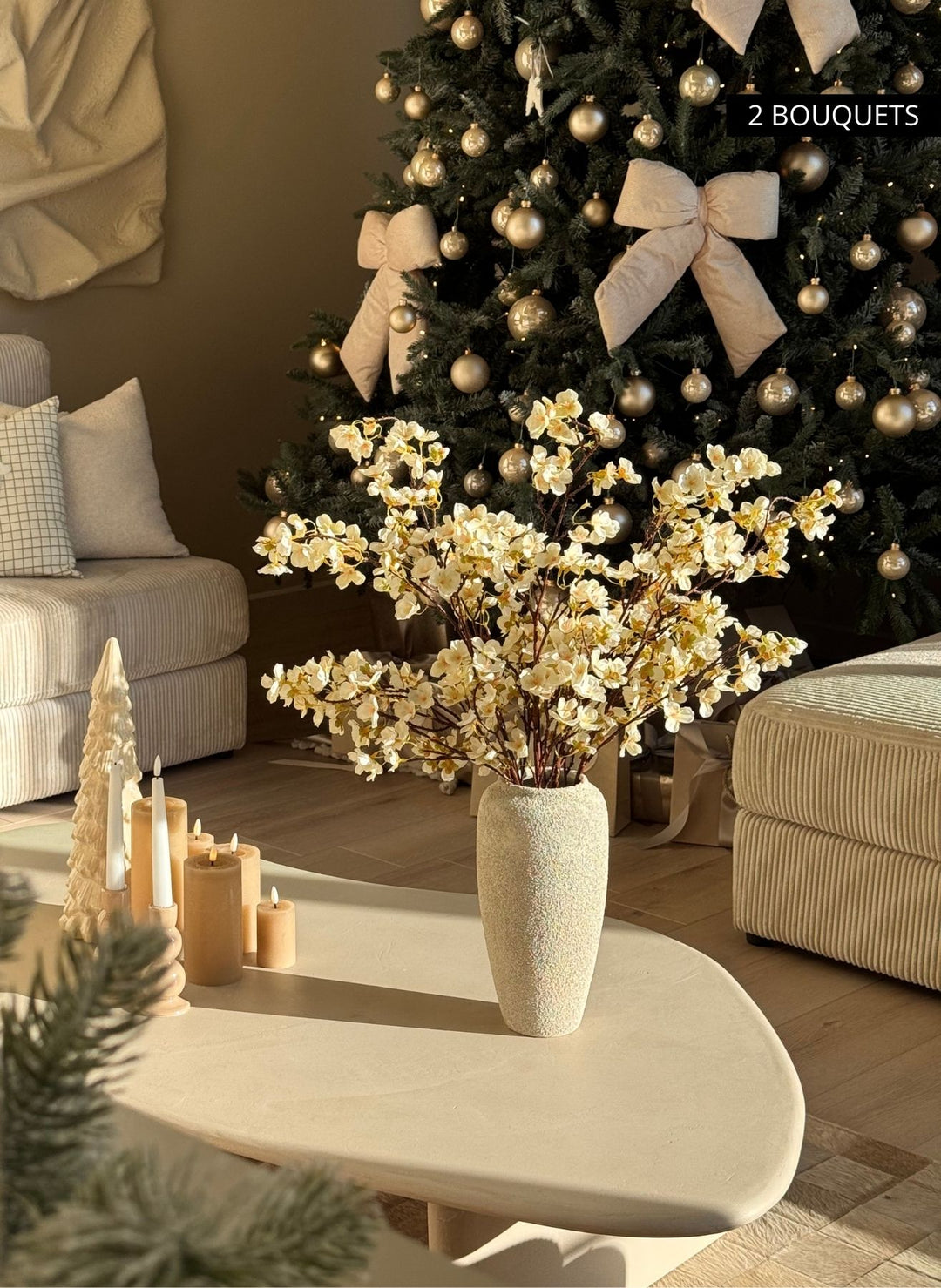 Fleur de Cerisier - Blanc (3 tiges)