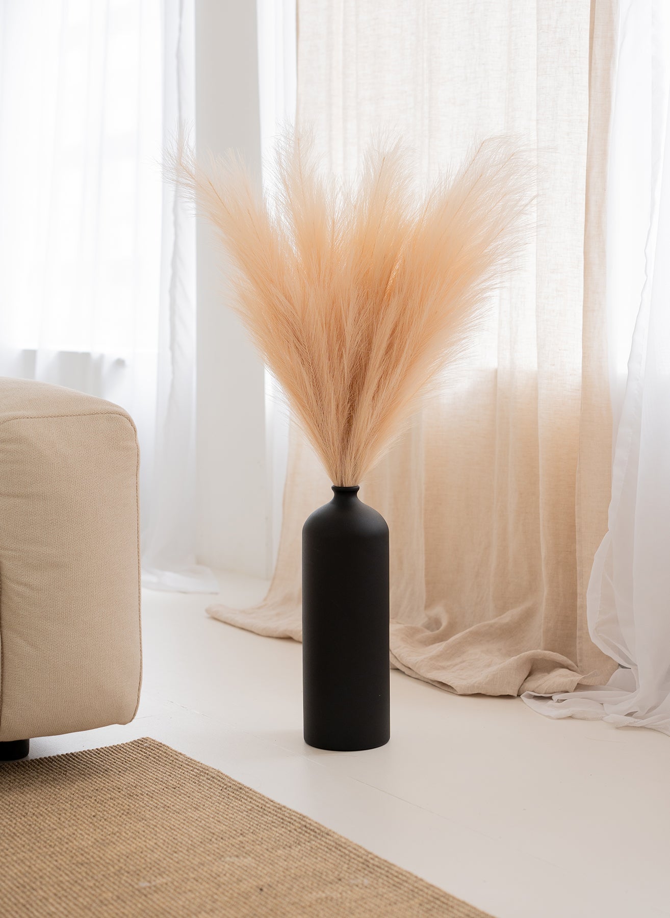 Pampas 110cm (3 tiges)- Crème