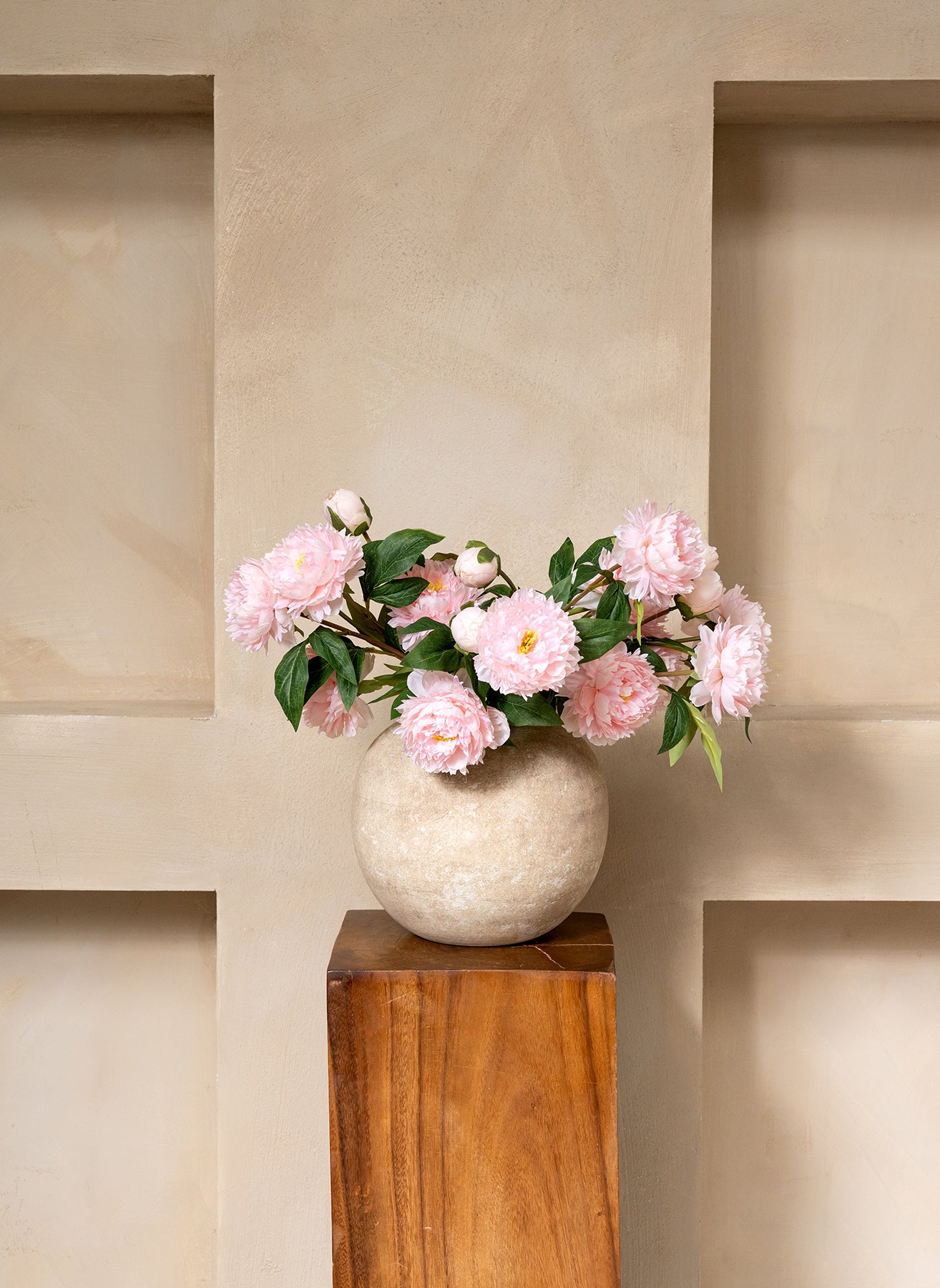 Pivoines - Rose (6 tiges / 18 têtes de fleurs)
