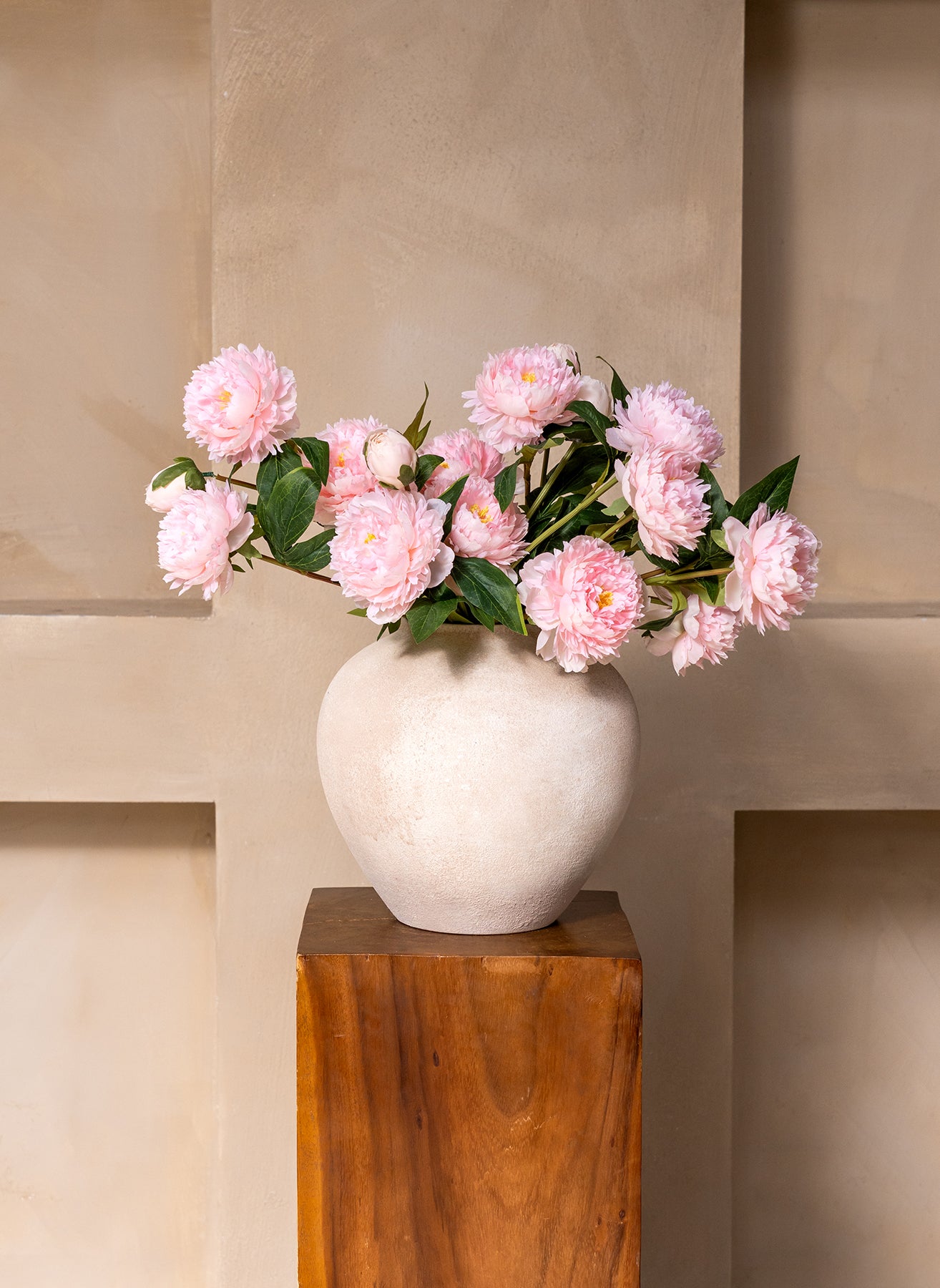 Pivoines - Rose (6 tiges / 18 têtes de fleurs)