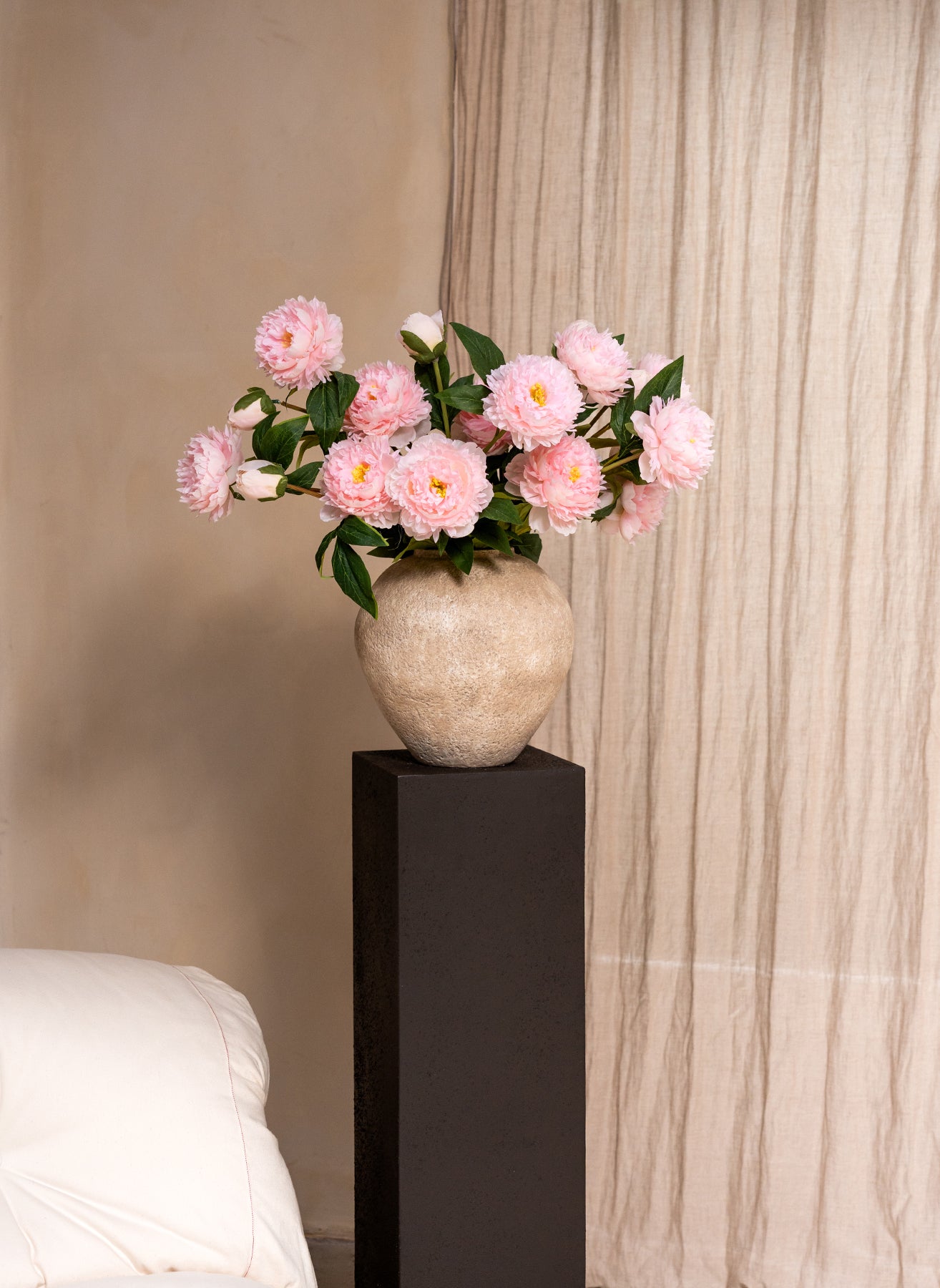 Pivoines - Rose (6 tiges / 18 têtes de fleurs)