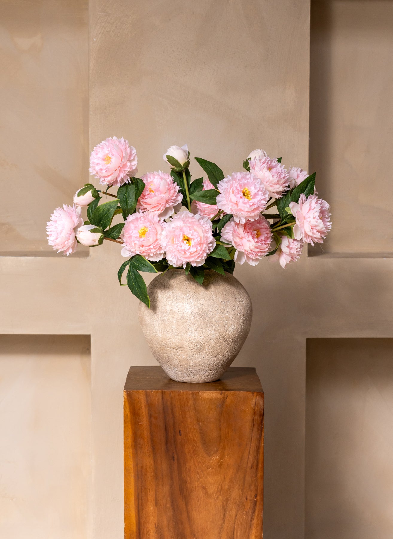 Pivoines - Rose (6 tiges / 18 têtes de fleurs)