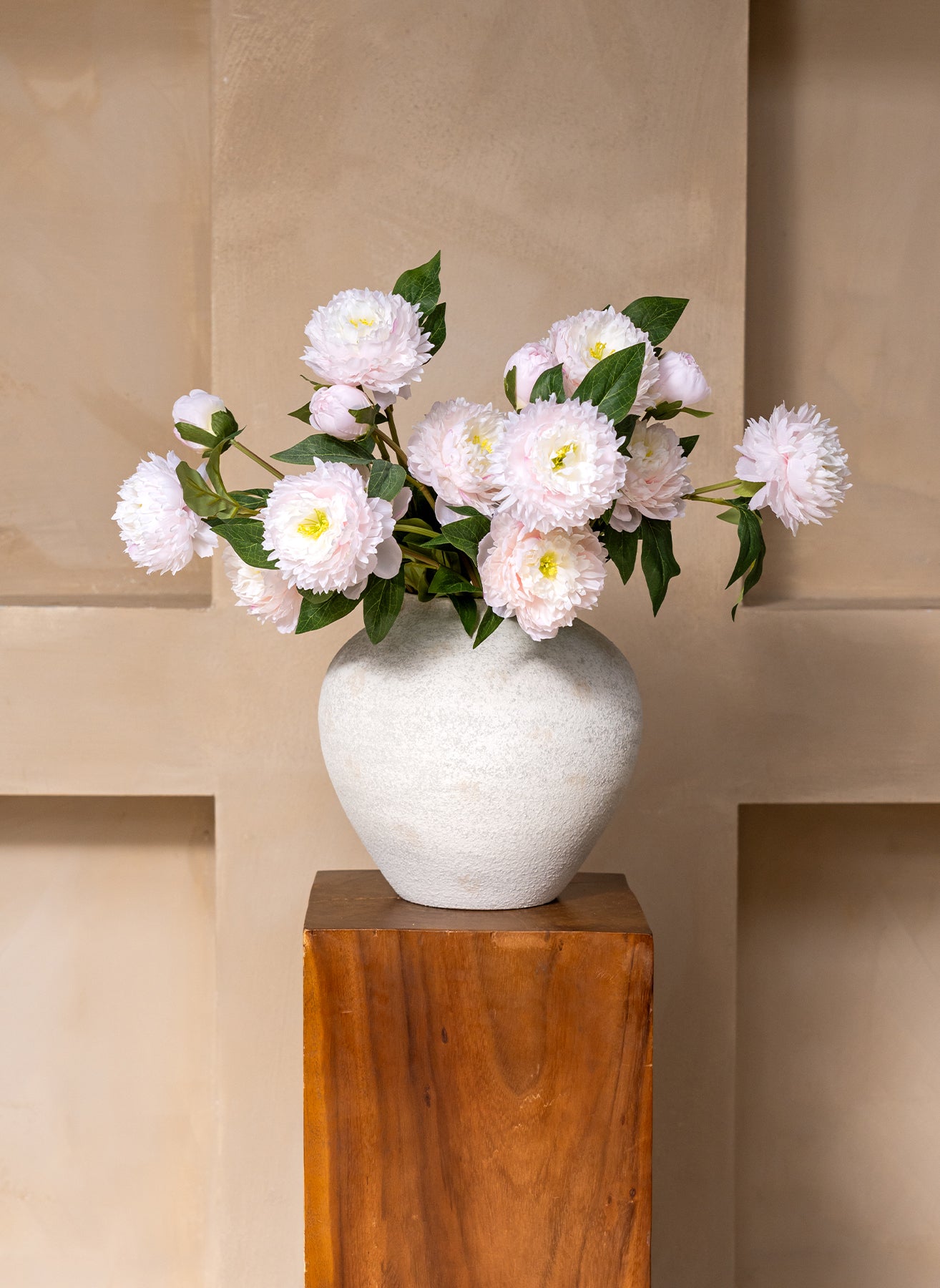 Pivoines - Rose Pâle (6 tiges / 18 têtes de fleurs)
