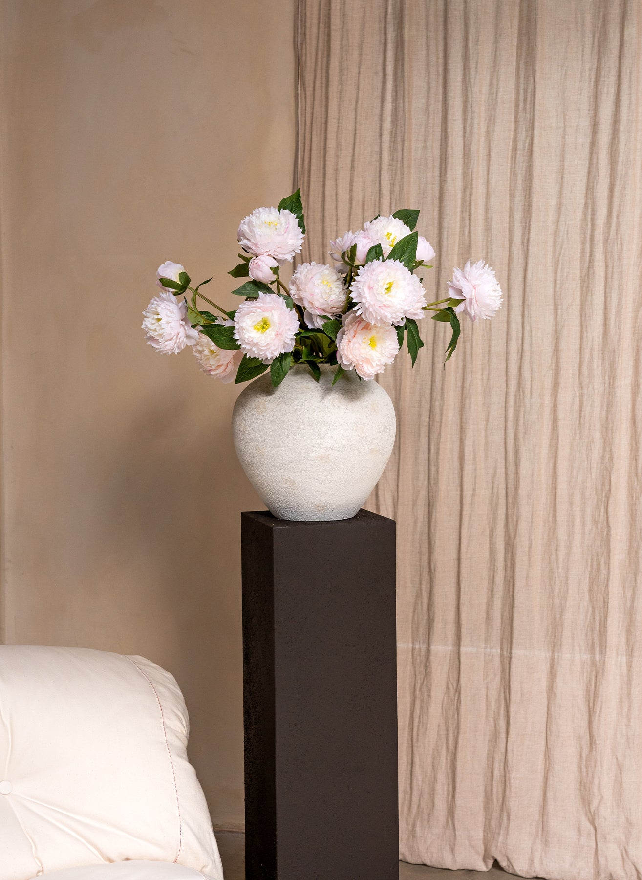 Pivoines - Rose Pâle (6 tiges / 18 têtes de fleurs)