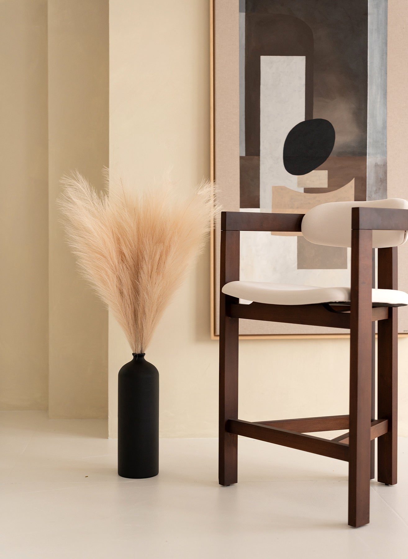 Pampas 110cm (3 tiges)- Crème