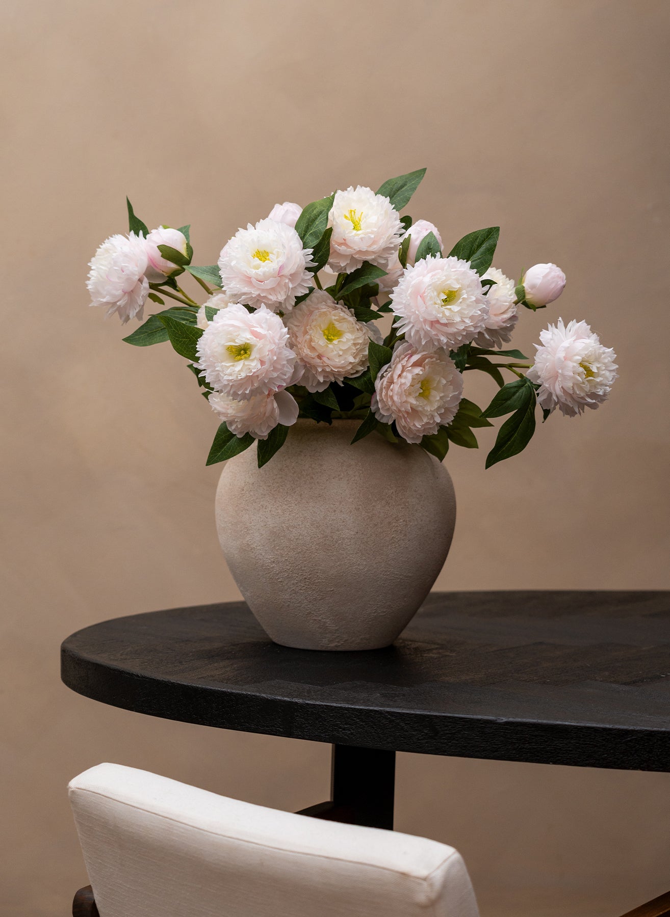 Pivoines - Rose Pâle (6 tiges / 18 têtes de fleurs)
