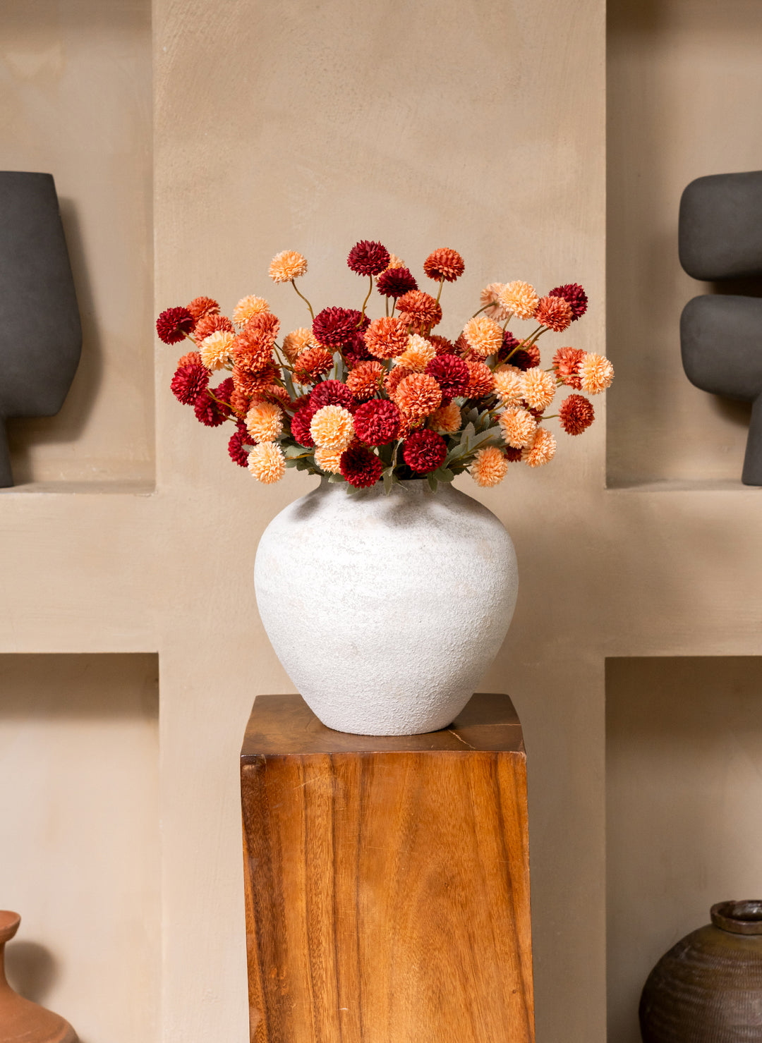 Fleurs de Kiku - Mélange (20 tiges/ 100 pompons)