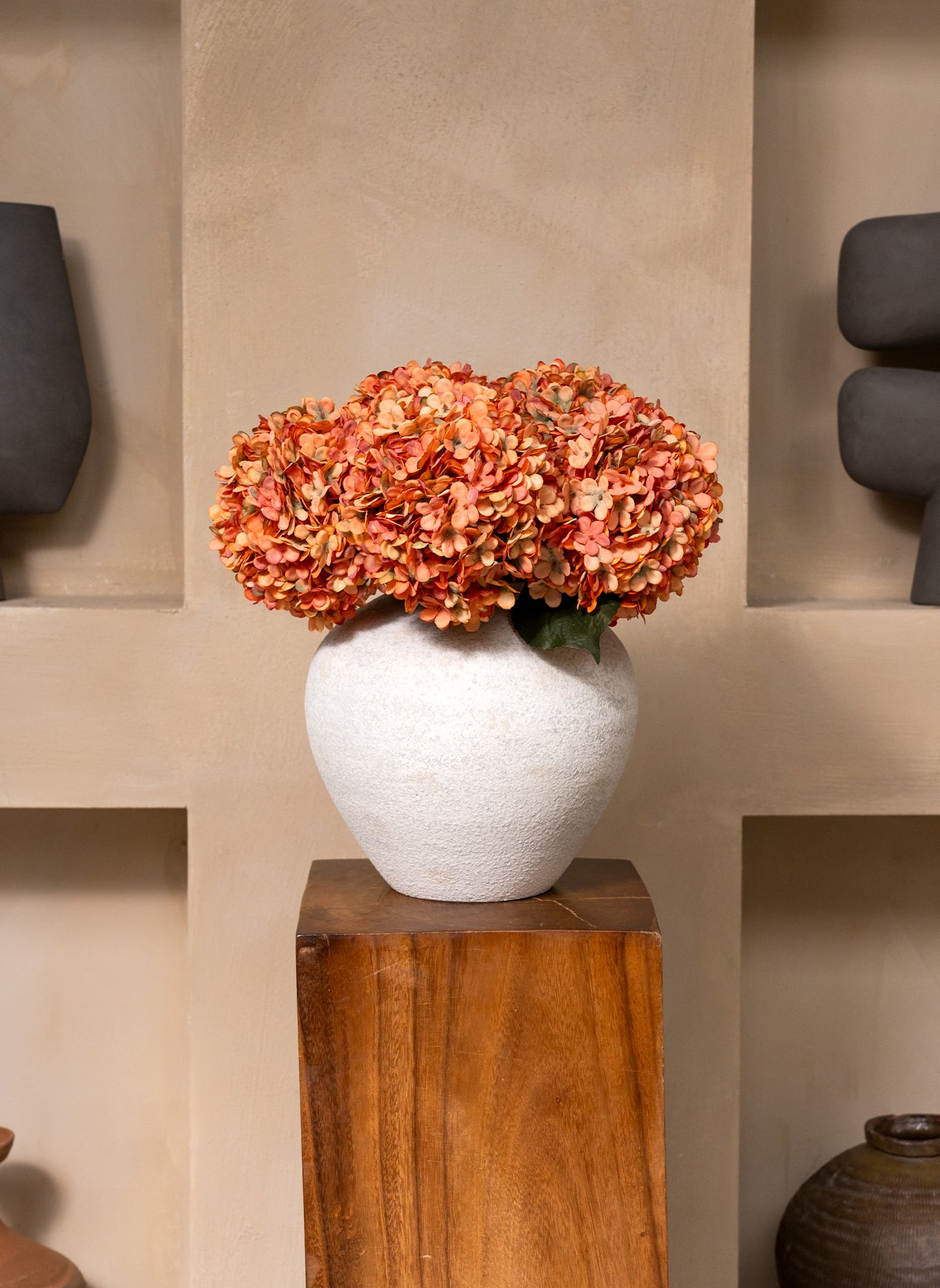 Grande Hortensia (5 tiges) - Orange