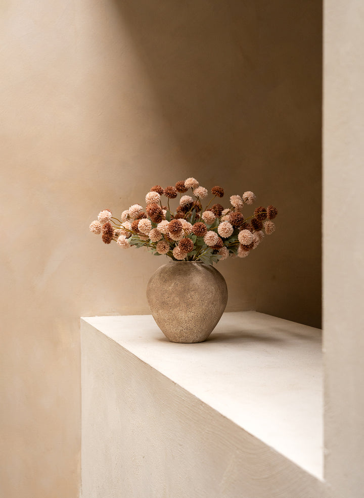 Fleurs de Kiku - Mélange Crème (10 tiges/ 50 pompons)