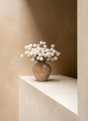 Fleurs de Kiku - Blanc (20 tiges/ 100 pompons)