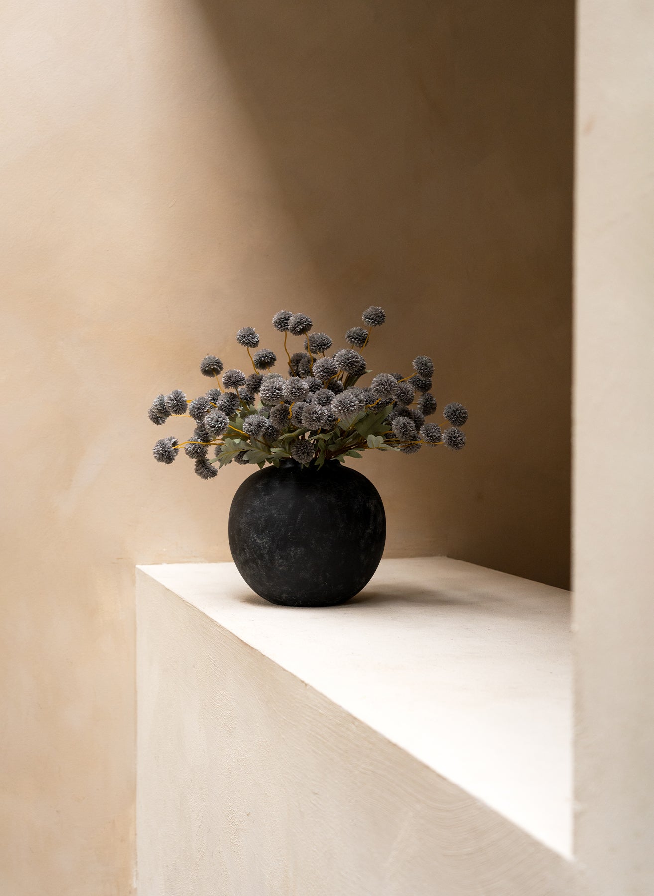 Fleur de Kiku - Bleu-gris (20 tiges/ 100 pompons)