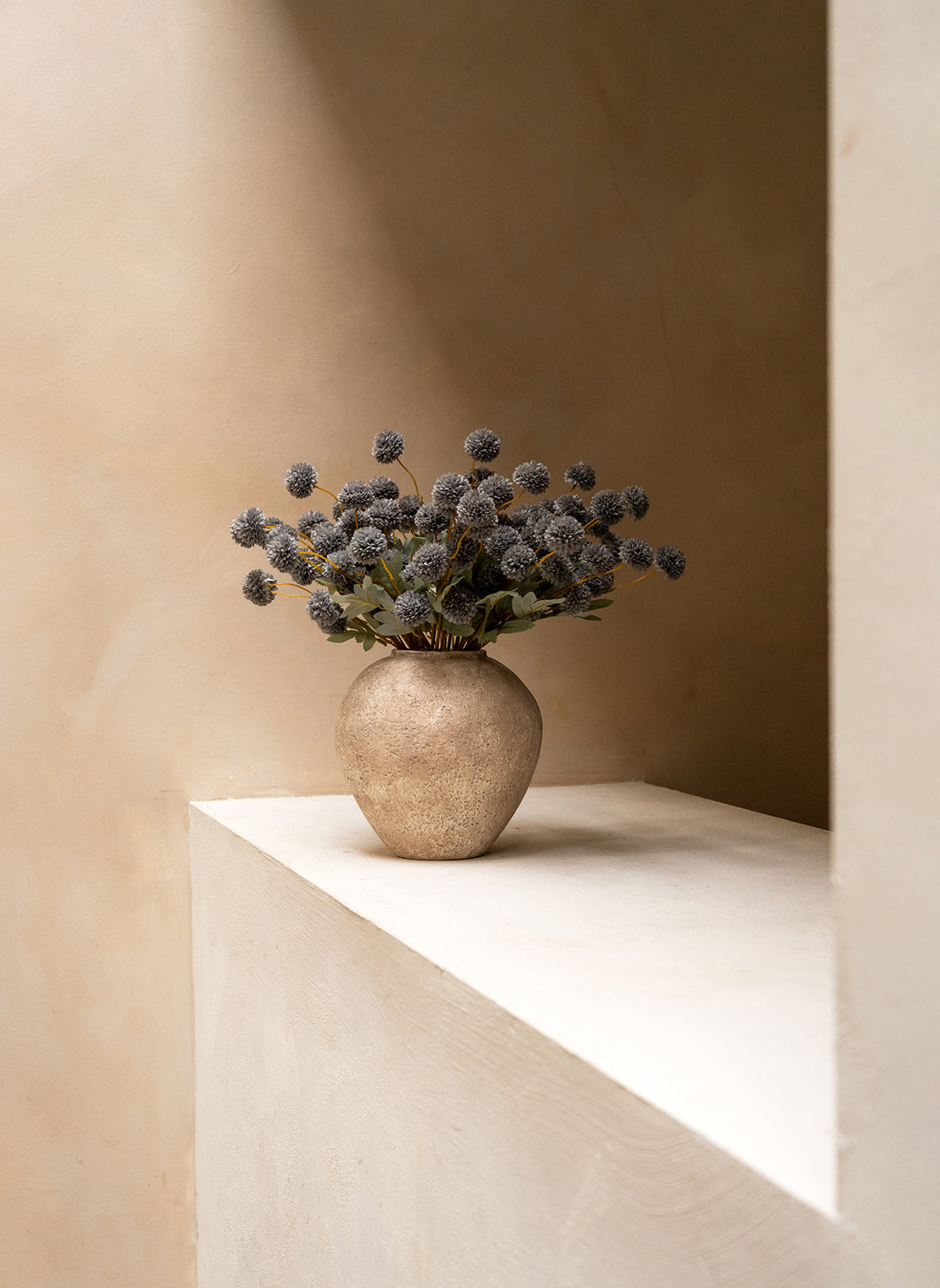 Fleur de Kiku - Bleu-gris (20 tiges/ 100 pompons)