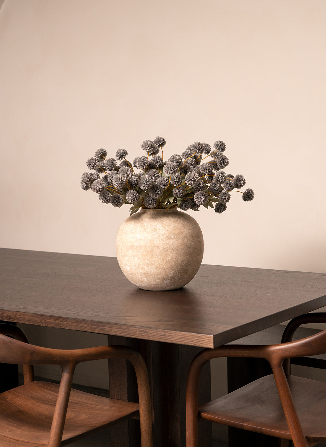 Fleur de Kiku - Bleu-gris (20 tiges/ 100 pompons)