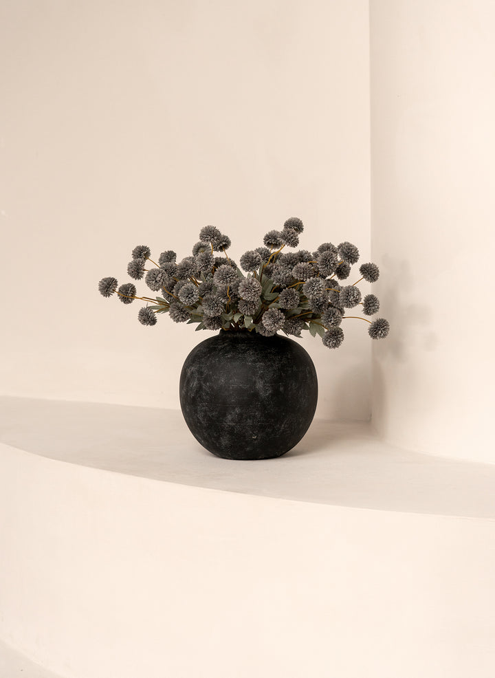 Fleur de Kiku - Bleu-gris (20 tiges/ 100 pompons)