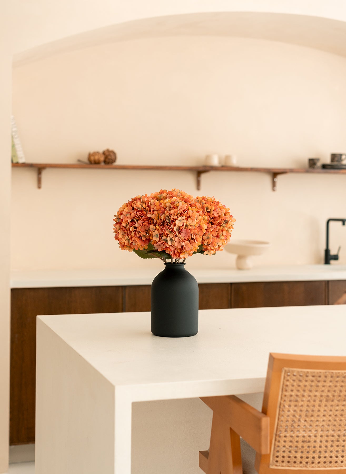 Grande Hortensia (5 tiges) - Orange