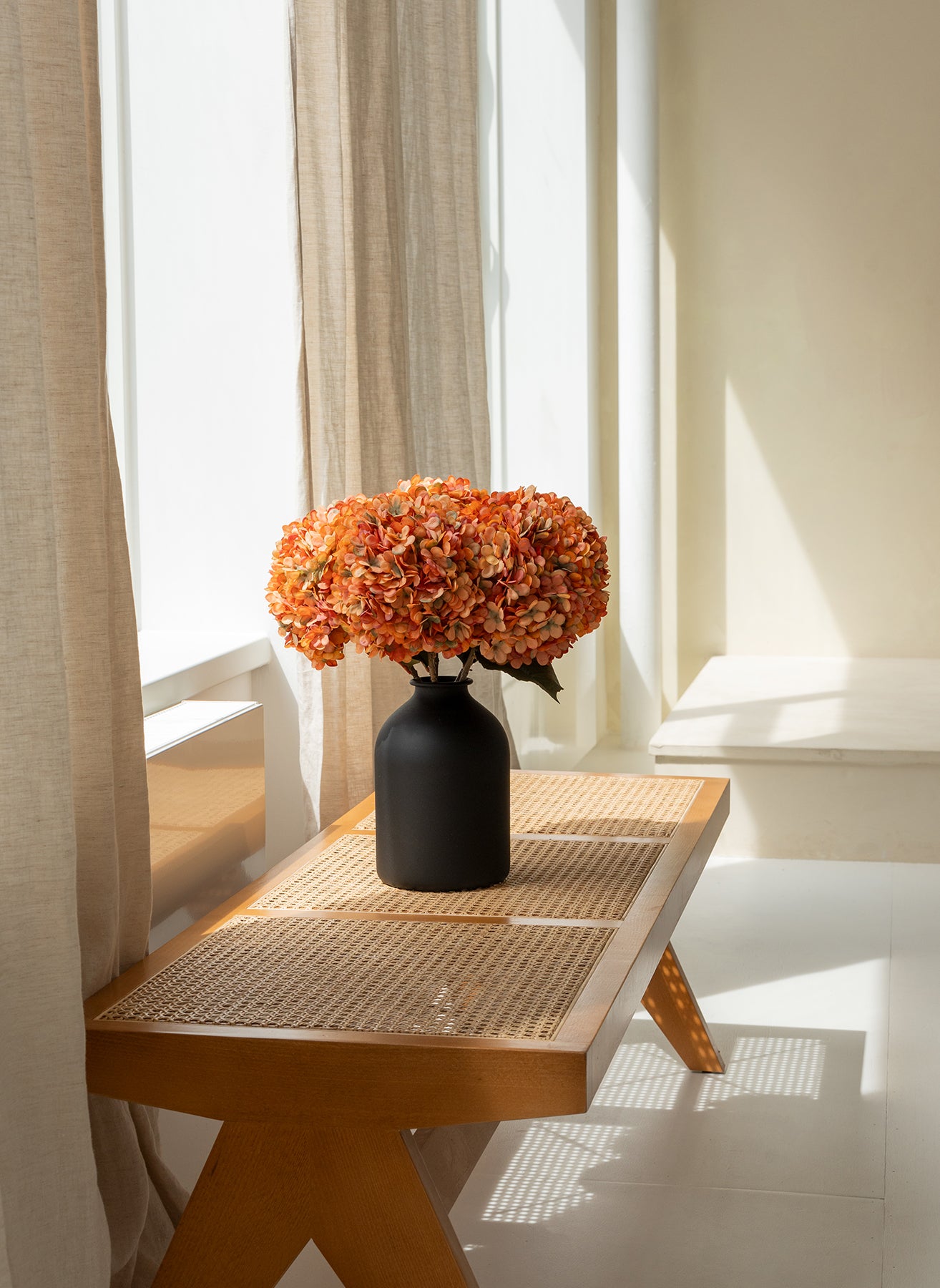 Grande Hortensia (5 tiges) - Orange