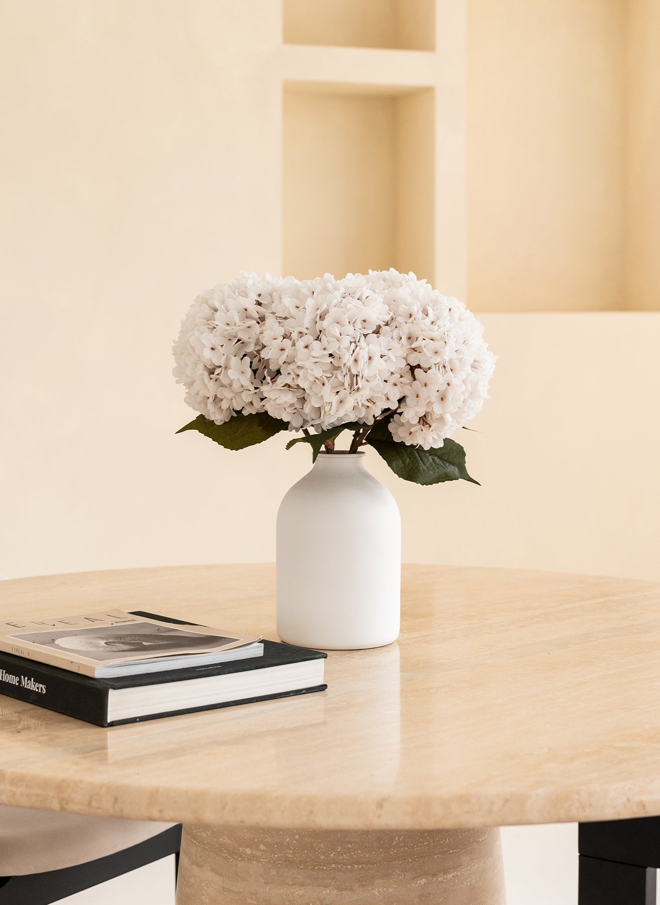 Grande Hortensia (5 tiges) - Blanc