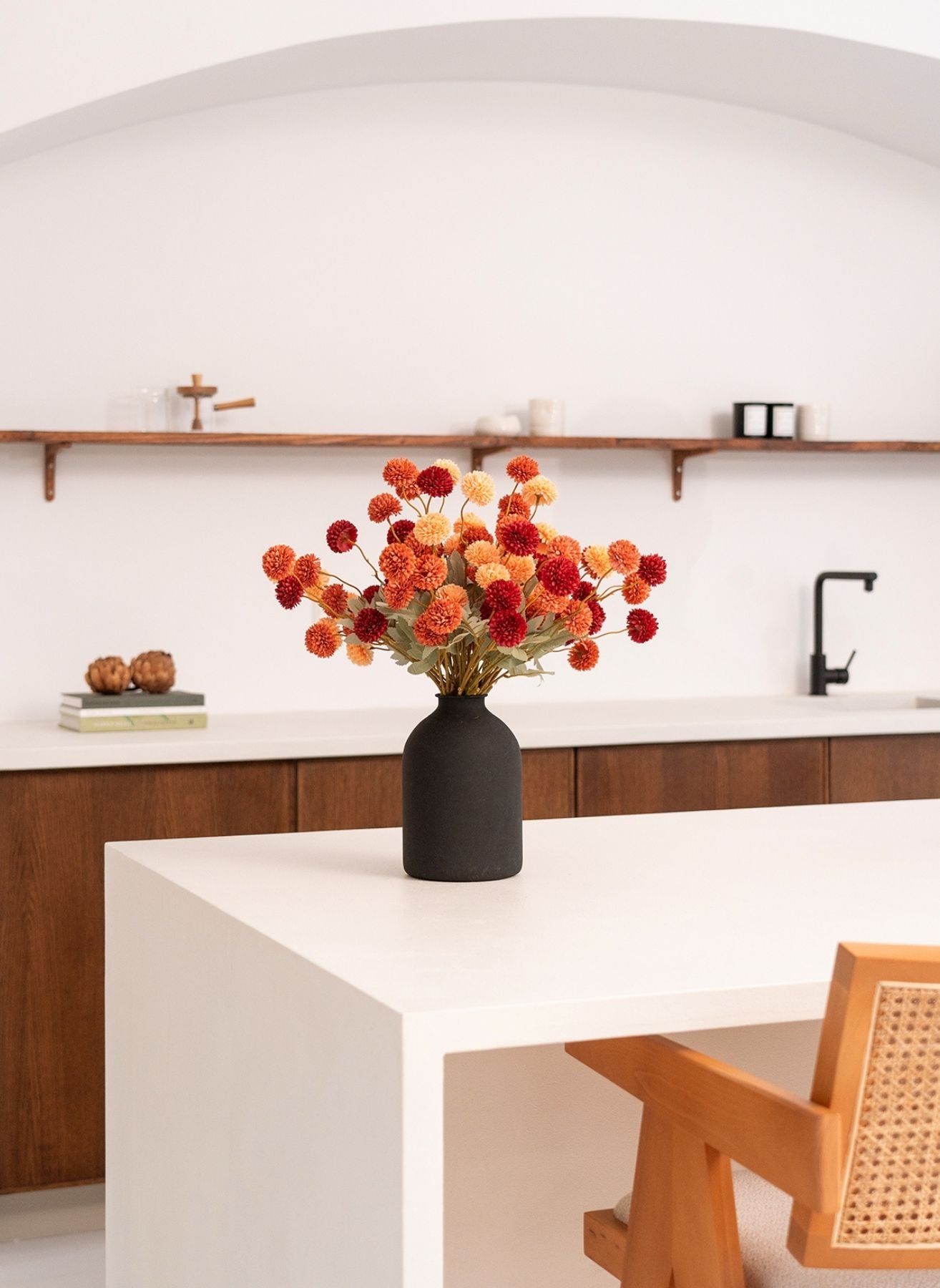 Fleurs de Kiku - Mélange (20 tiges/ 100 pompons)