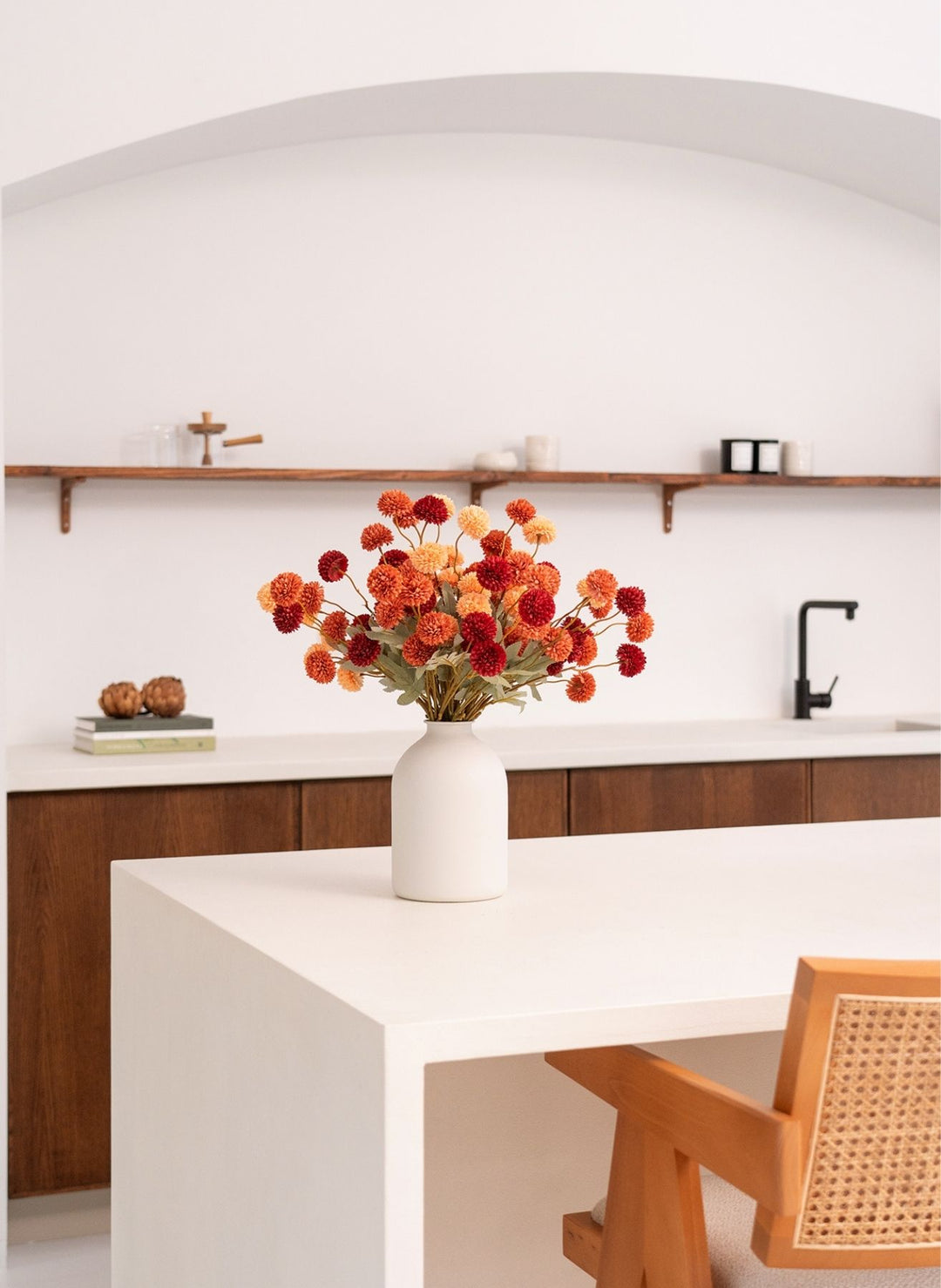 Fleurs de Kiku - Mélange (20 tiges/ 100 pompons)