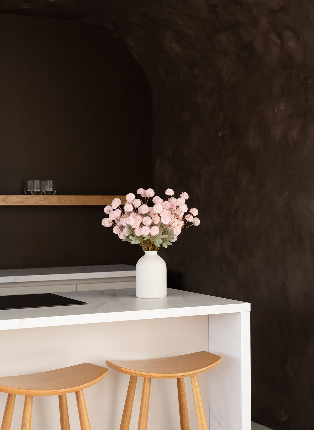 Fleurs de Kiku - Rose (20 tiges/ 100 pompons)