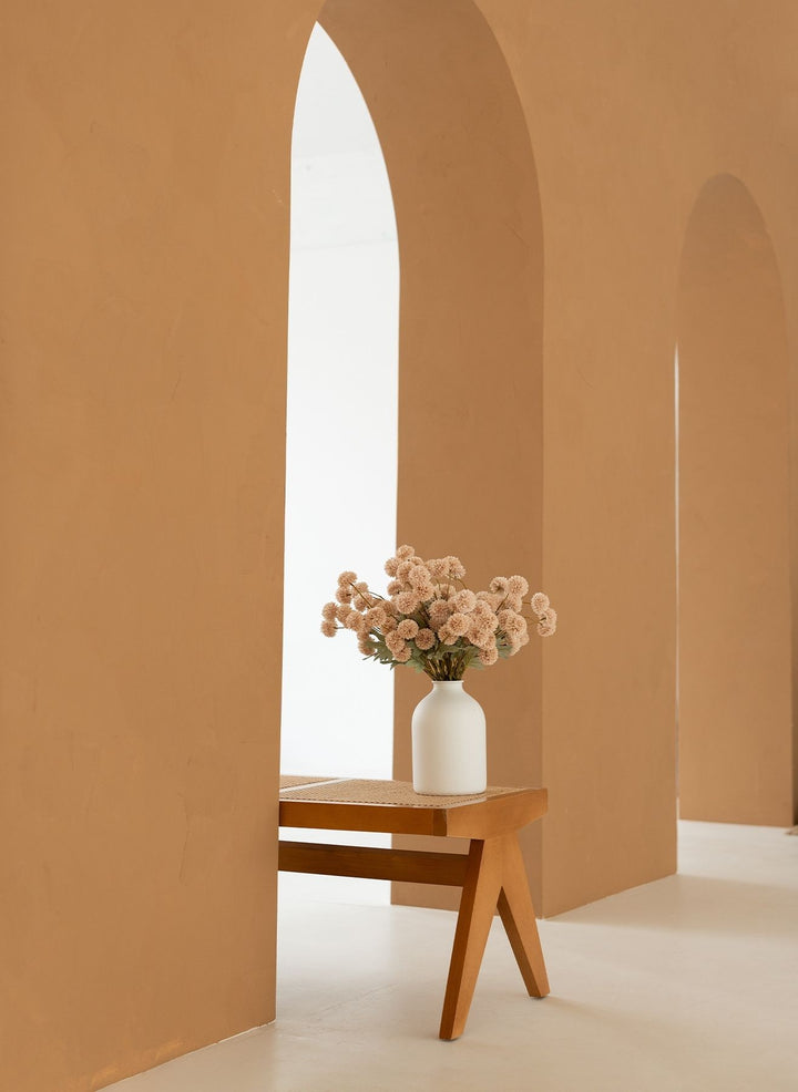 Fleurs de Kiku - Crème (20 tiges/ 100 pompons)