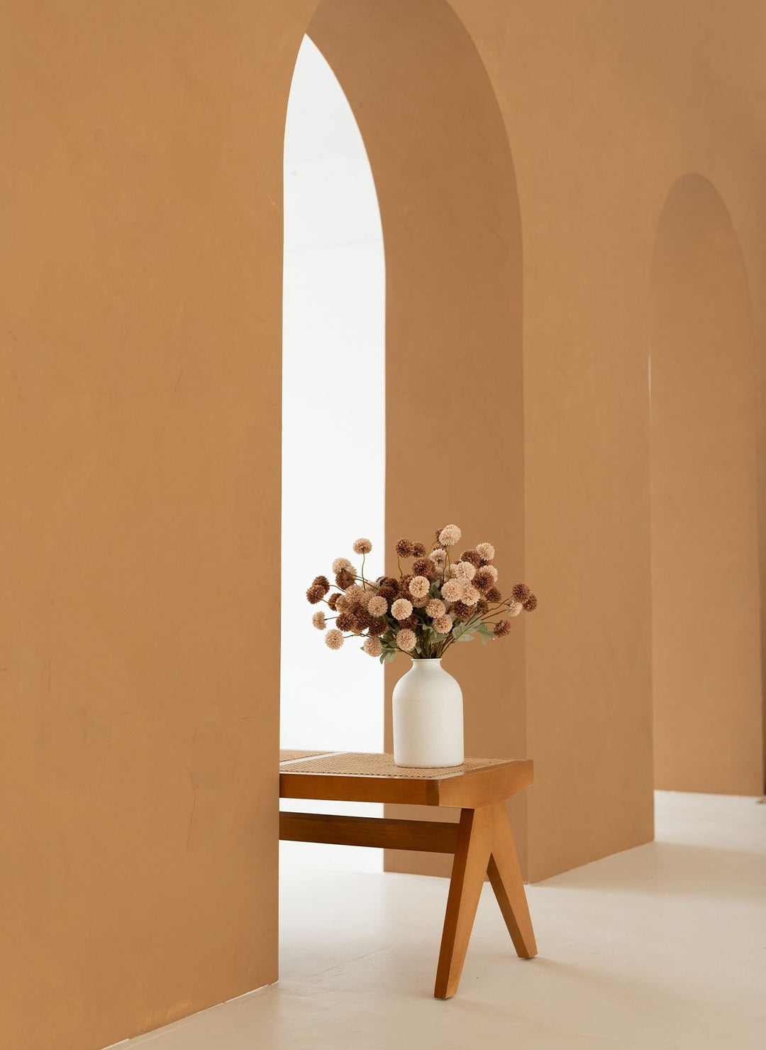 Fleurs de Kiku - Mélange Crème (10 tiges/ 50 pompons)