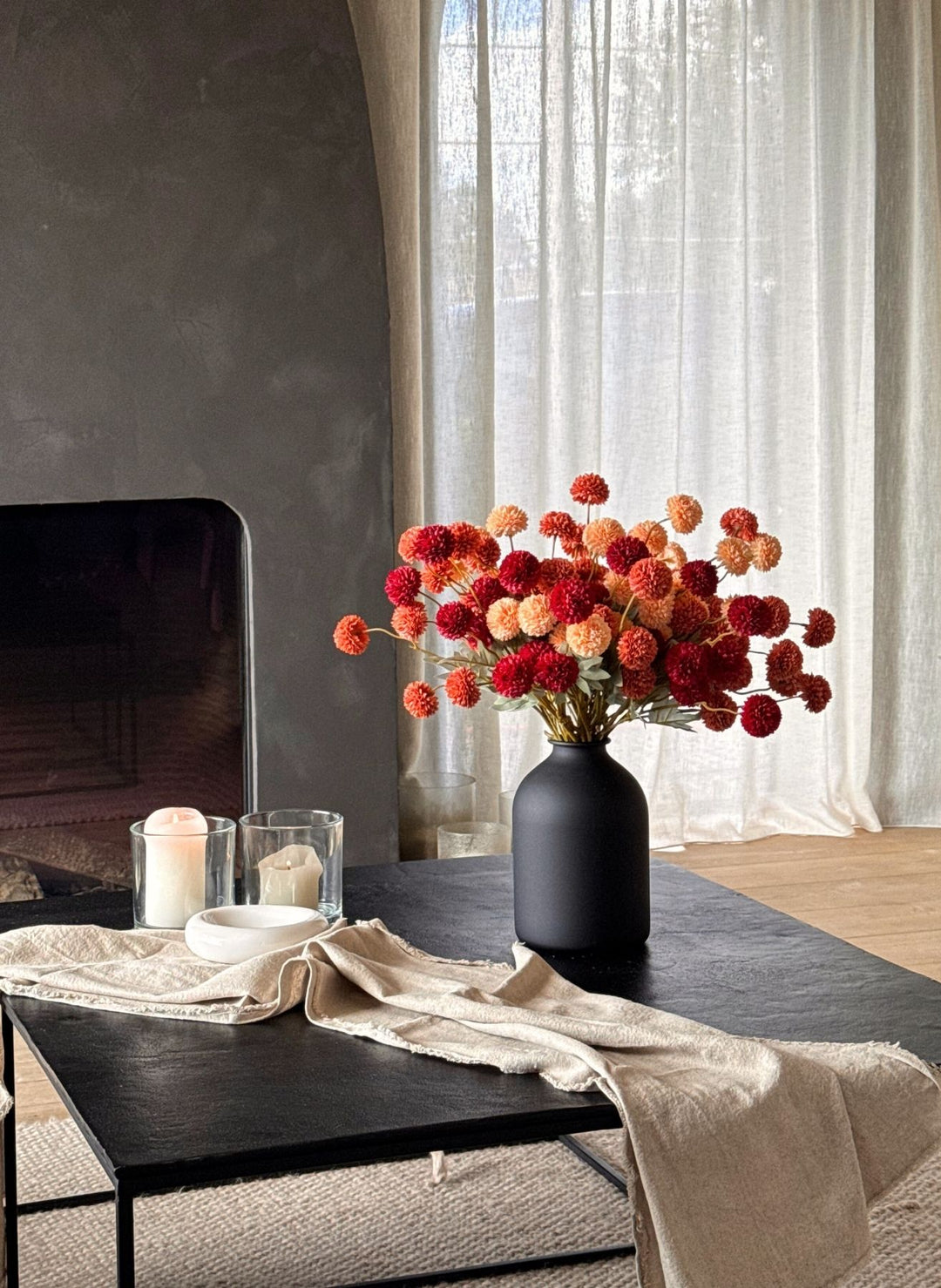 Fleurs de Kiku - Mélange (20 tiges/ 100 pompons)