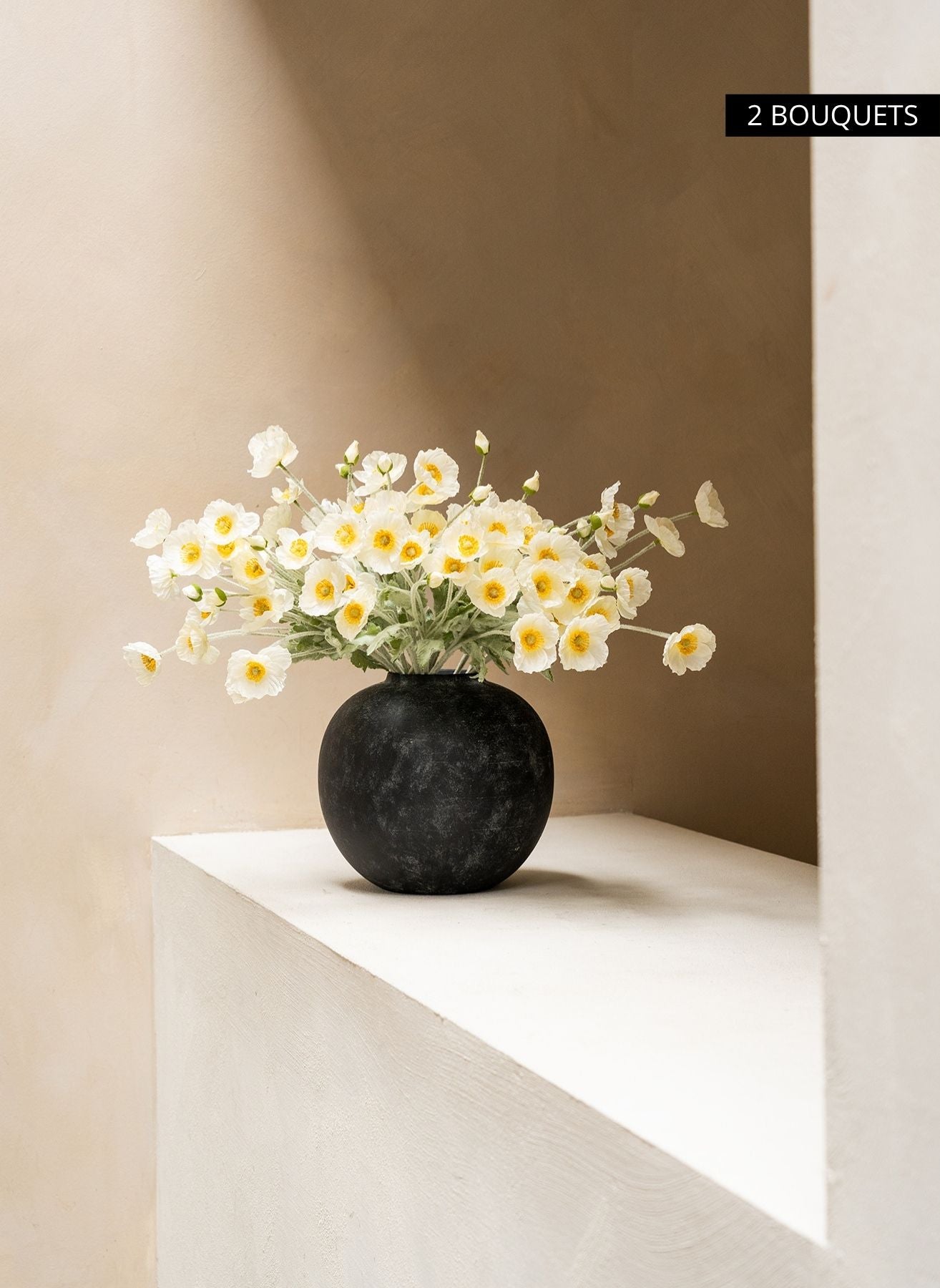 Coquelicots - Blanc (10 tiges)
