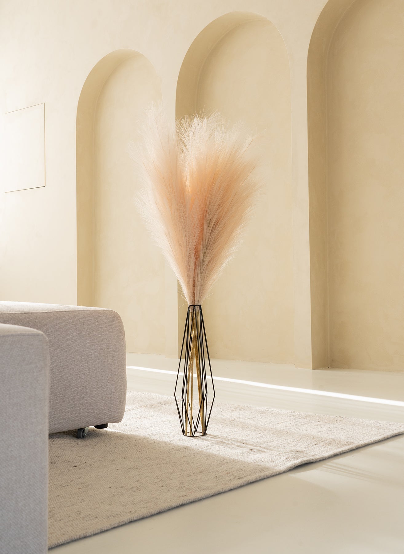 Pampas 110cm (3 tiges)- Crème