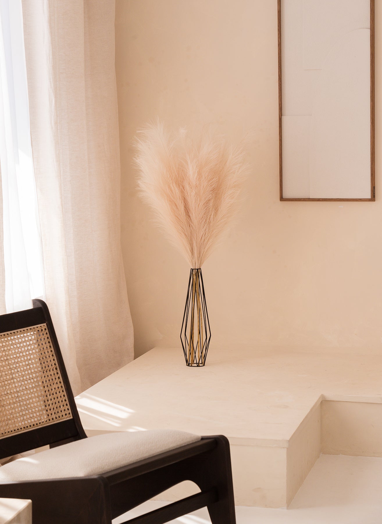 Pampas 110cm (3 tiges)- Crème