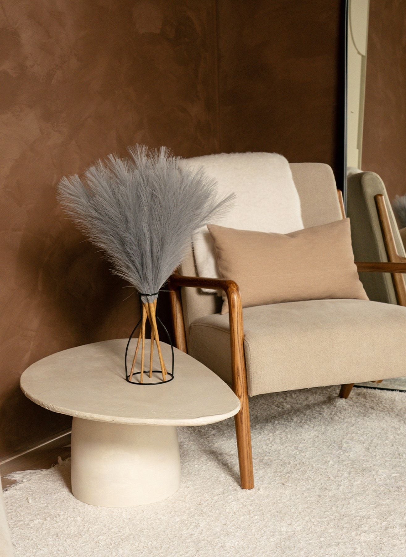 Pampas 60cm (5 tiges) - Gris