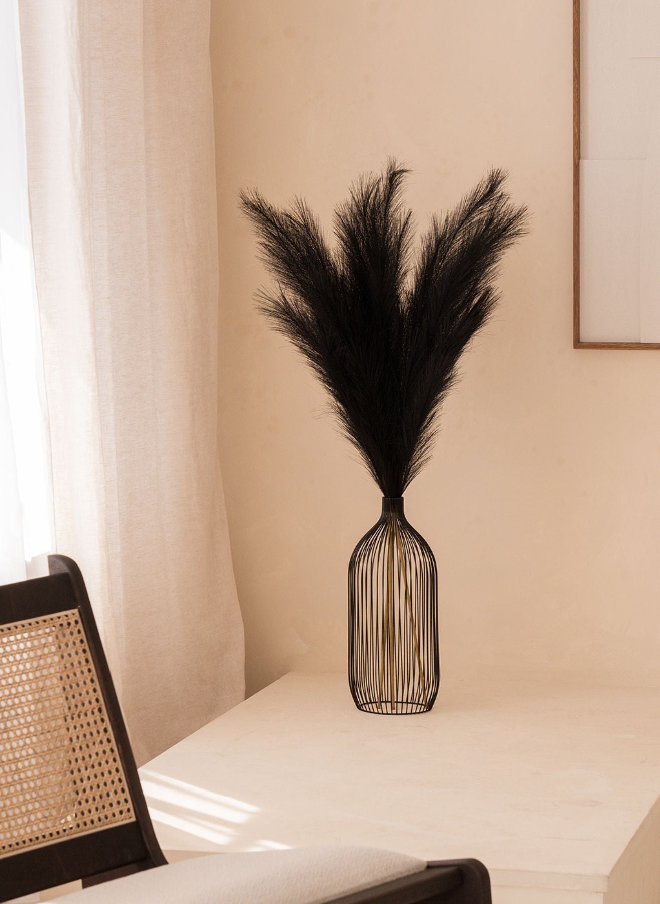 Pampas 110cm (3 tiges)- Noir