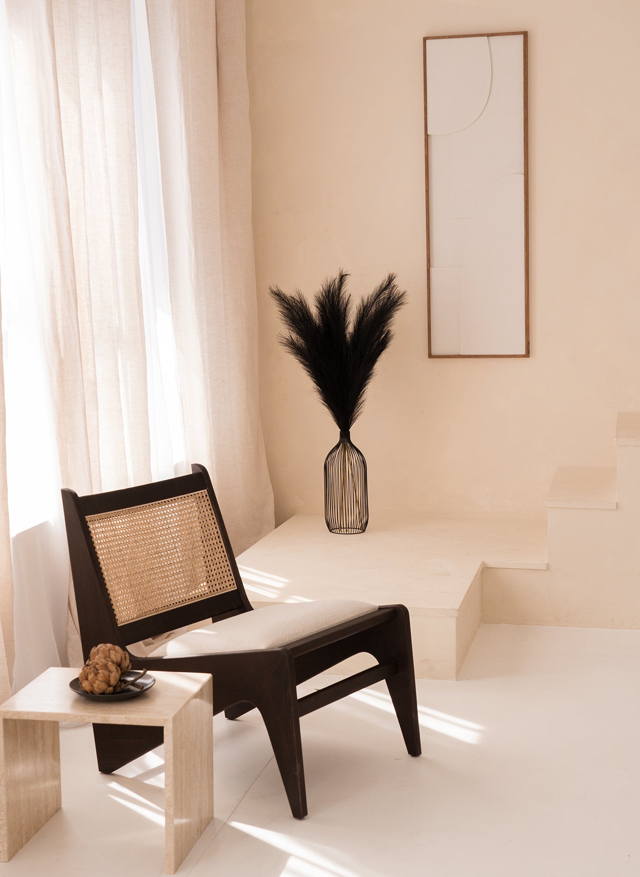 Pampas 110cm (3 tiges)- Noir